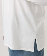 OLKDD03069 eur3(エウルキューブ) 【大きいサイズ】コットン長袖Tシャツ アイボリー(ロゴ）