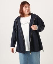 OLKDD03069 eur3(エウルキューブ) 【大きいサイズ】コットン長袖Tシャツ アイボリー(ロゴ）