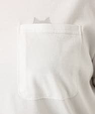 OLKDD03069 eur3(エウルキューブ) 【大きいサイズ】コットン長袖Tシャツ ホワイト(ネコ）