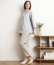 OLKDD16069 eur3(エウルキューブ) 【大きいサイズ】バックスリットプルオーバー ライトブルー