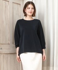 OLKDD16069 eur3(エウルキューブ) 【大きいサイズ】バックスリットプルオーバー ネイビー