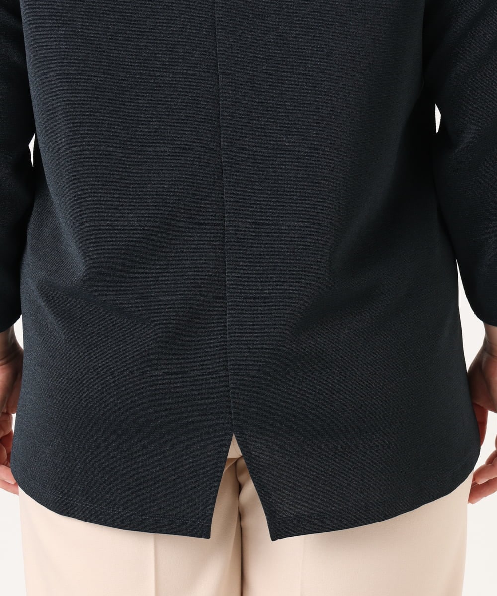 OLKDD16069 eur3(エウルキューブ) 【大きいサイズ】バックスリットプルオーバー ネイビー