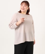 OLKDD16069 eur3(エウルキューブ) 【大きいサイズ】バックスリットプルオーバー グレージュ