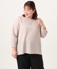 OLKDD16069 eur3(エウルキューブ) 【大きいサイズ】バックスリットプルオーバー グレージュ