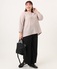 OLKDD16069 eur3(エウルキューブ) 【大きいサイズ】バックスリットプルオーバー グレージュ
