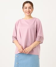 OLKEA11079 eur3(エウルキューブ) 【大きいサイズ】シアーランタンスリーブカットソー ライトピンク(01)