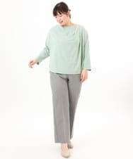 OLKED09069 eur3(エウルキューブ) 【大きいサイズ】ドレープネックトップス グリーン