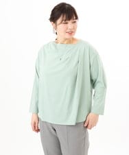 OLKED09069 eur3(エウルキューブ) 【大きいサイズ】ドレープネックトップス グリーン