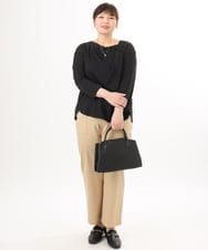 OLKED09069 eur3(エウルキューブ) 【大きいサイズ】ドレープネックトップス ブラック