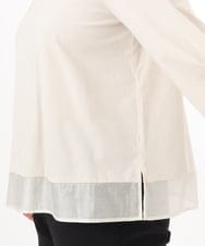 OLKED10079 eur3(エウルキューブ) 【大きいサイズ】裾シア―カットソー ライトグレー