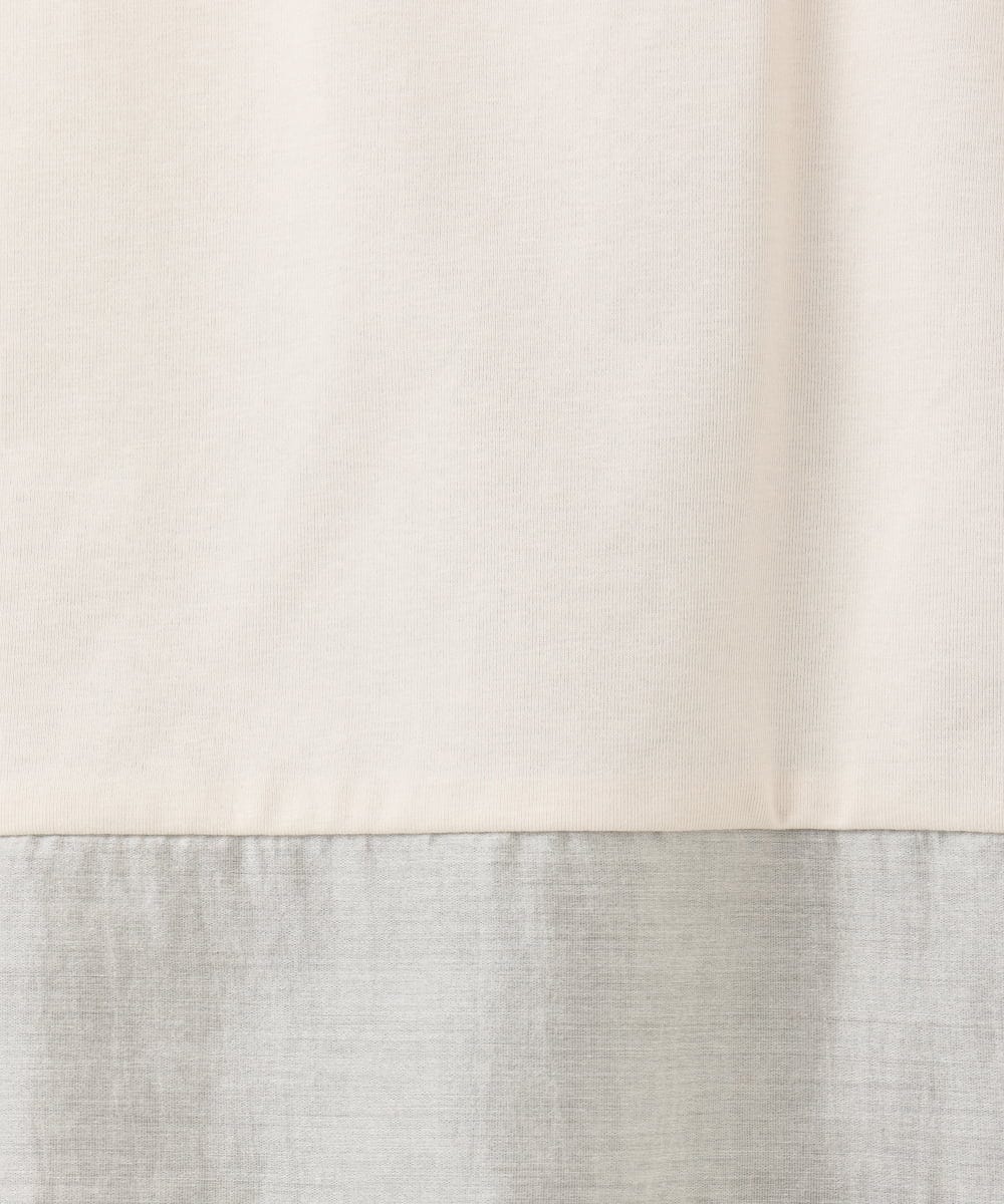OLKED10079 eur3(エウルキューブ) 【大きいサイズ】裾シア―カットソー ライトグレー