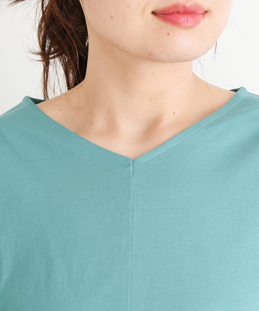 OLKES07070 eur3(エウルキューブ) 【大きいサイズ】袖タックカットソー ライトグリーン(30)