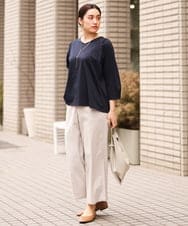 OLKES07070 eur3(エウルキューブ) 【大きいサイズ】袖タックカットソー ネイビー(57)