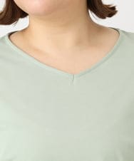 OLKFA17089 eur3(エウルキューブ) 【大きいサイズ】ラッフルスリーブカットソー ライトグリーン(30)