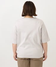 OLKFA36069 eur3(エウルキューブ) 【大きいサイズ】コットンプリントTシャツ ライトグレー(91)