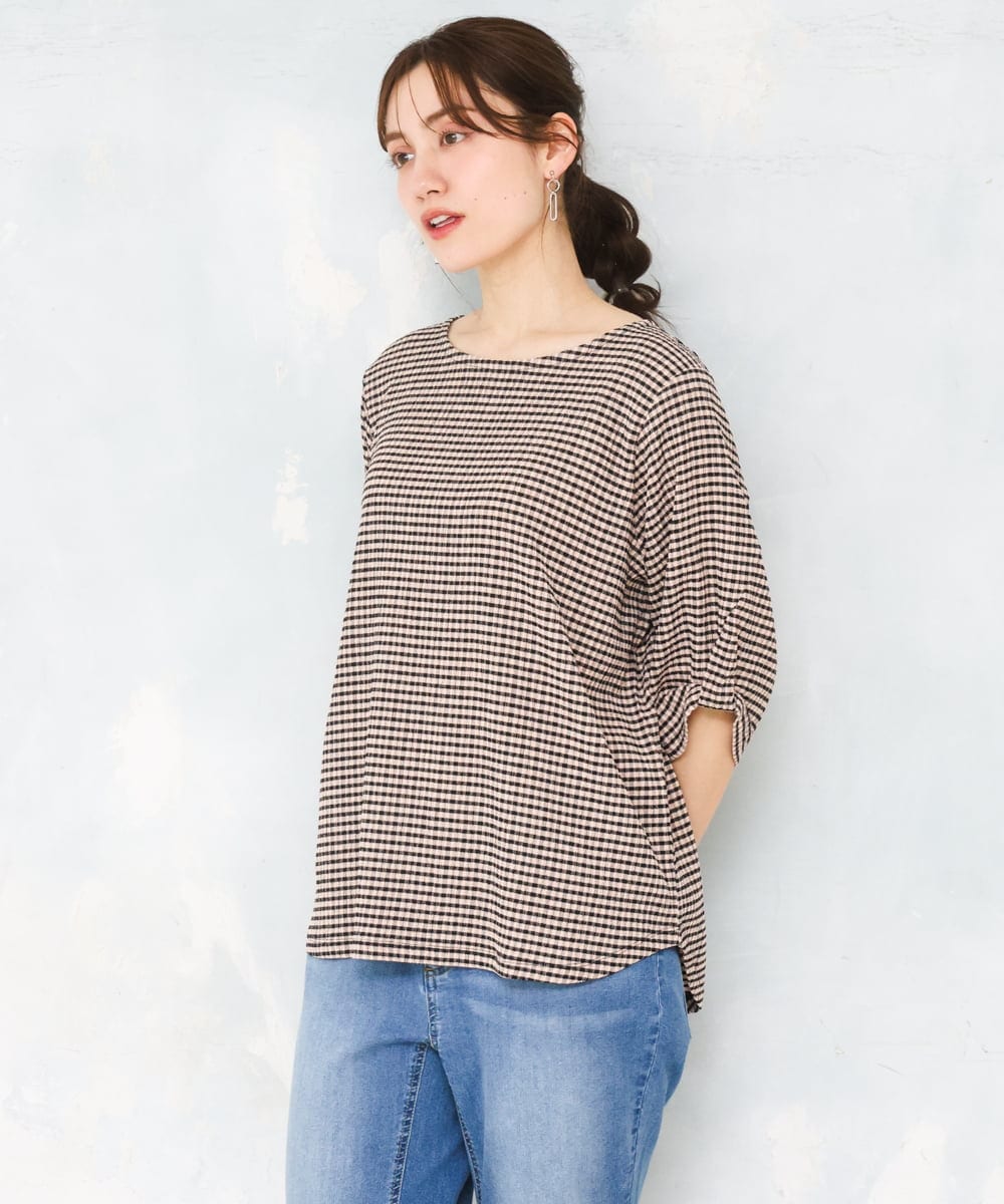 OLKFD17059 eur3(エウルキューブ) 【大きいサイズ】カーブヘムカットソー ライトピンク