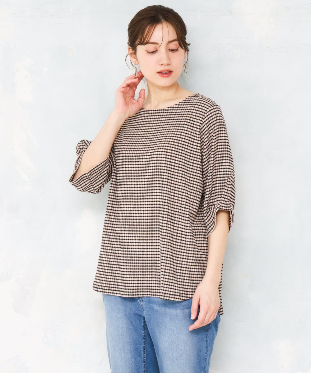 OLKFD17059 eur3(エウルキューブ) 【大きいサイズ】カーブヘムカットソー ライトピンク