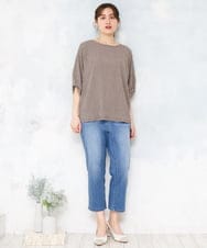 OLKFD17059 eur3(エウルキューブ) 【大きいサイズ】カーブヘムカットソー ライトピンク