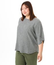 OLKFD17059 eur3(エウルキューブ) 【大きいサイズ】カーブヘムカットソー アイボリー