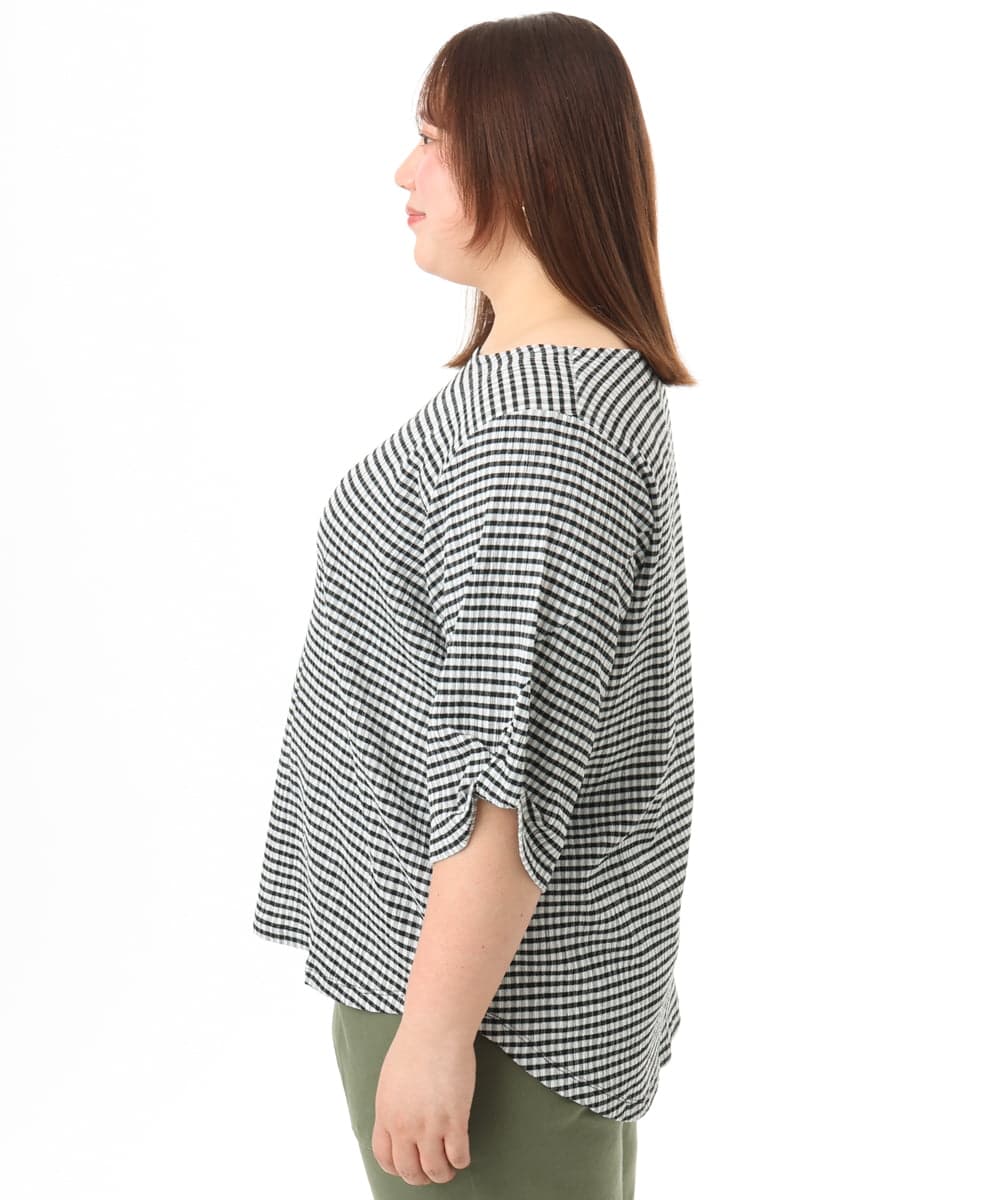 OLKFD17059 eur3(エウルキューブ) 【大きいサイズ】カーブヘムカットソー アイボリー
