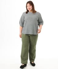 OLKFD17059 eur3(エウルキューブ) 【大きいサイズ】カーブヘムカットソー アイボリー