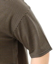 OLKFD22069 eur3(エウルキューブ) 【大きいサイズ】ボーダーTシャツ モカ