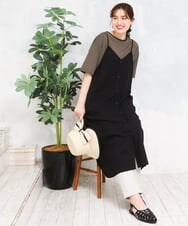 OLKFD22069 eur3(エウルキューブ) 【大きいサイズ】ボーダーTシャツ モカ