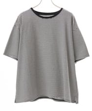 OLKFD22069 eur3(エウルキューブ) 【大きいサイズ】ボーダーTシャツ ブラック