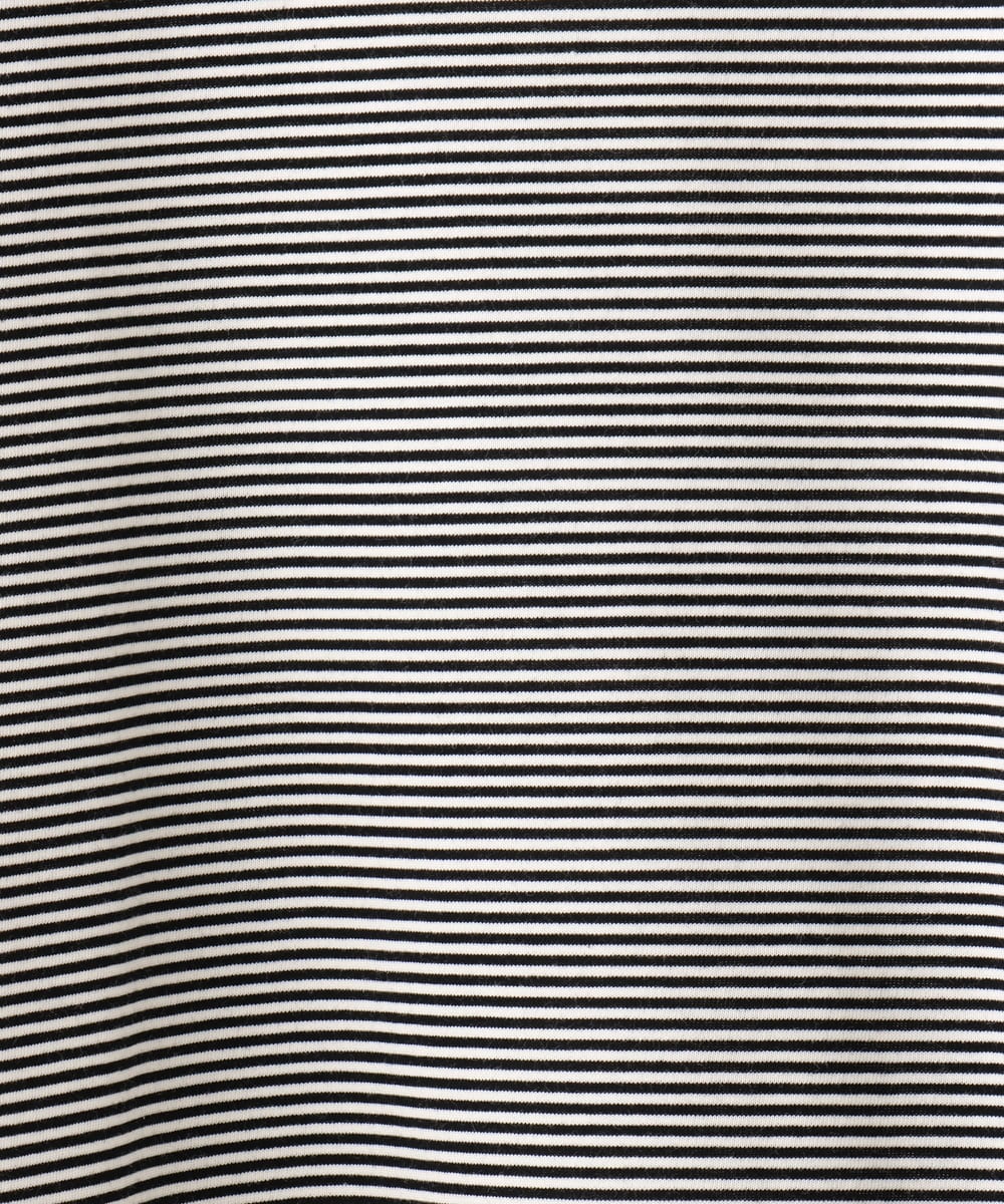 OLKFD22069 eur3(エウルキューブ) 【大きいサイズ】ボーダーTシャツ ブラック
