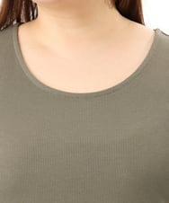 OLKFD36044 eur3(エウルキューブ) 【大きいサイズ/接触冷感】リブラウンドネックタンクトップ カーキ