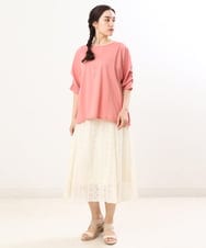 OLKFS08070 eur3(エウルキューブ) 【大きいサイズ】ホイップスリーブカットソー ピンク(01)