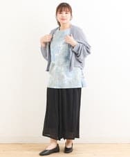 OLKFS14060 eur3(エウルキューブ) 【雑誌掲載】【大きいサイズ】タイダイロング丈タンクトップ ブルー(55)
