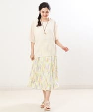OLKFS15080 eur3(エウルキューブ) 【大きいサイズ/2点セット】シアートップス＆タンクトップセット アイボリー(80)