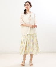 OLKFS15080 eur3(エウルキューブ) 【大きいサイズ/2点セット】シアートップス＆タンクトップセット アイボリー(80)