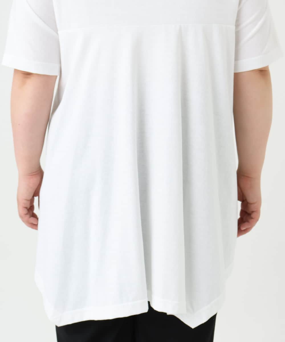 OLKFV33059 eur3(エウルキューブ) 【大きいサイズ】フロッキーロゴプリントTシャツ ホワイト(90)