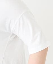 OLKFV33059 eur3(エウルキューブ) 【大きいサイズ】フロッキーロゴプリントTシャツ ホワイト(90)