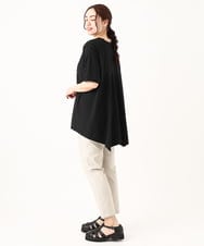 OLKFV33059 eur3(エウルキューブ) 【大きいサイズ】フロッキーロゴプリントTシャツ ブラック(94)