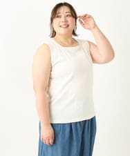 OLKGA08034 eur3(エウルキューブ) 【大きいサイズ】リブタンクトップ ホワイト(90)