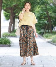 OLKGA24079 eur3(エウルキューブ) 【大きいサイズ/接触冷感】レーシースリーブカットソー ライトイエロー(20)