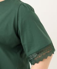 OLKGA24079 eur3(エウルキューブ) 【大きいサイズ/接触冷感】レーシースリーブカットソー グリーン(35)