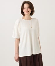 OLKGD35064 eur3(エウルキューブ) 【大きいサイズ】シャーリングジャージープルオーバー アイボリー