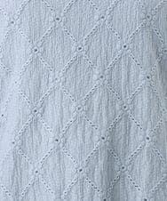 OLKGD37069 eur3(エウルキューブ) 【大きいサイズ】アイレットレースフレアスリーブトップス ライトブルー