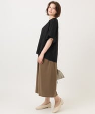 OLKGD37069 eur3(エウルキューブ) 【大きいサイズ】アイレットレースフレアスリーブトップス ブラック