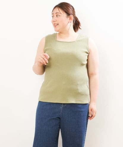 OLKGS12030  【大きいサイズ】2Wayリブタンクトップ