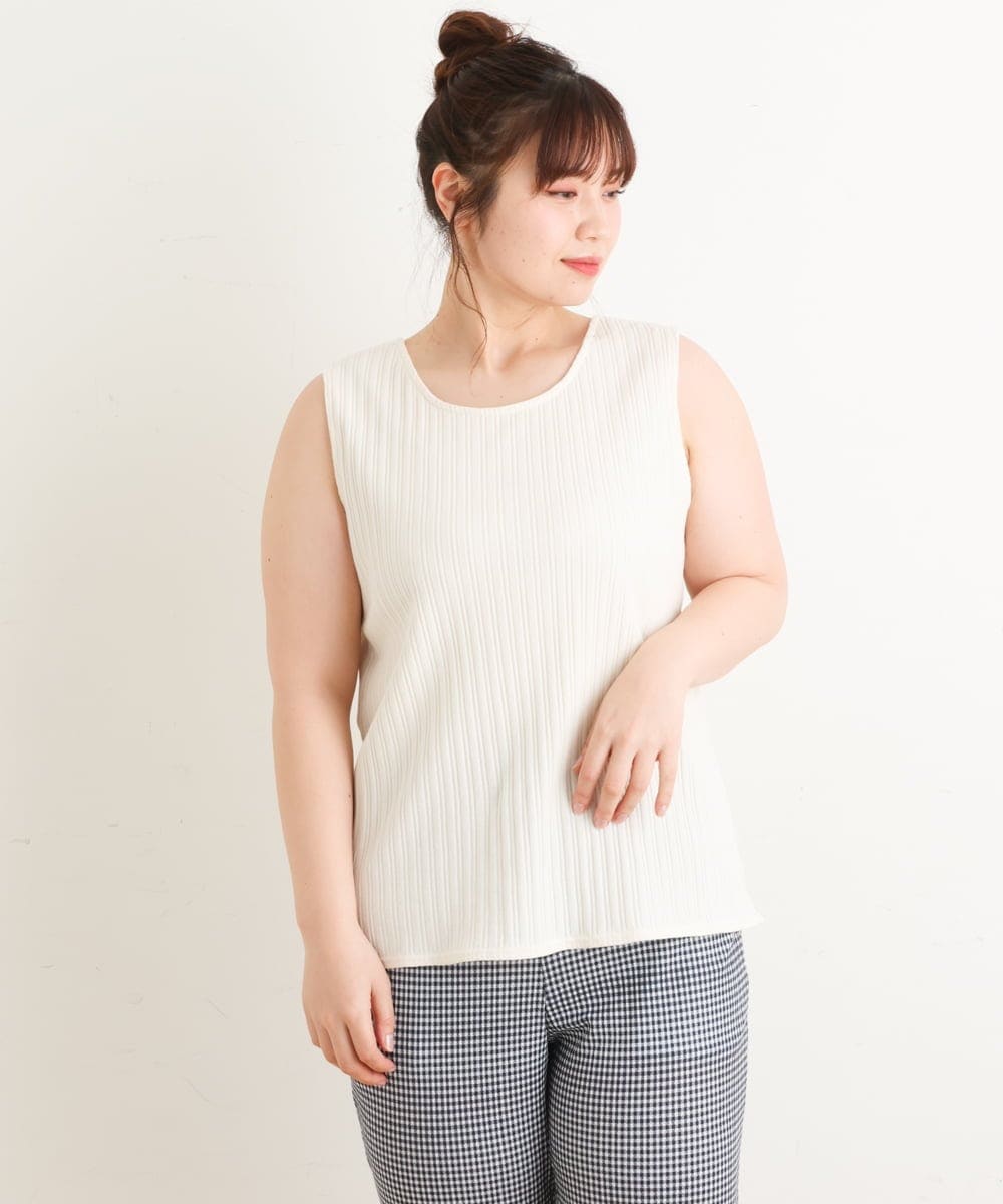 OLKGS12030 eur3(エウルキューブ) 【大きいサイズ】2Wayリブタンクトップ アイボリー(80)