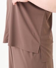 OLKGV24069 eur3(エウルキューブ) 【大きいサイズ/接触冷感/セットアップ対応】Vネックジャージートップス モカ(84)