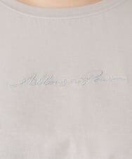 OLKGV27049 eur3(エウルキューブ) 【大きいサイズ/a.v.v×eur3】コットンロゴTシャツ ライトグレー(91)