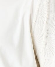 OLKGV34069 eur3(エウルキューブ) 【大きいサイズ/a.v.v×eur3】袖レーストップス ホワイト(90)