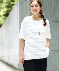 OLKHA26079 eur3(エウルキューブ) 【大きいサイズ】カットフリルトップス ホワイト(90)