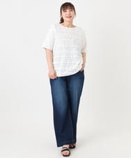 OLKHA26079 eur3(エウルキューブ) 【大きいサイズ】カットフリルトップス ホワイト(90)